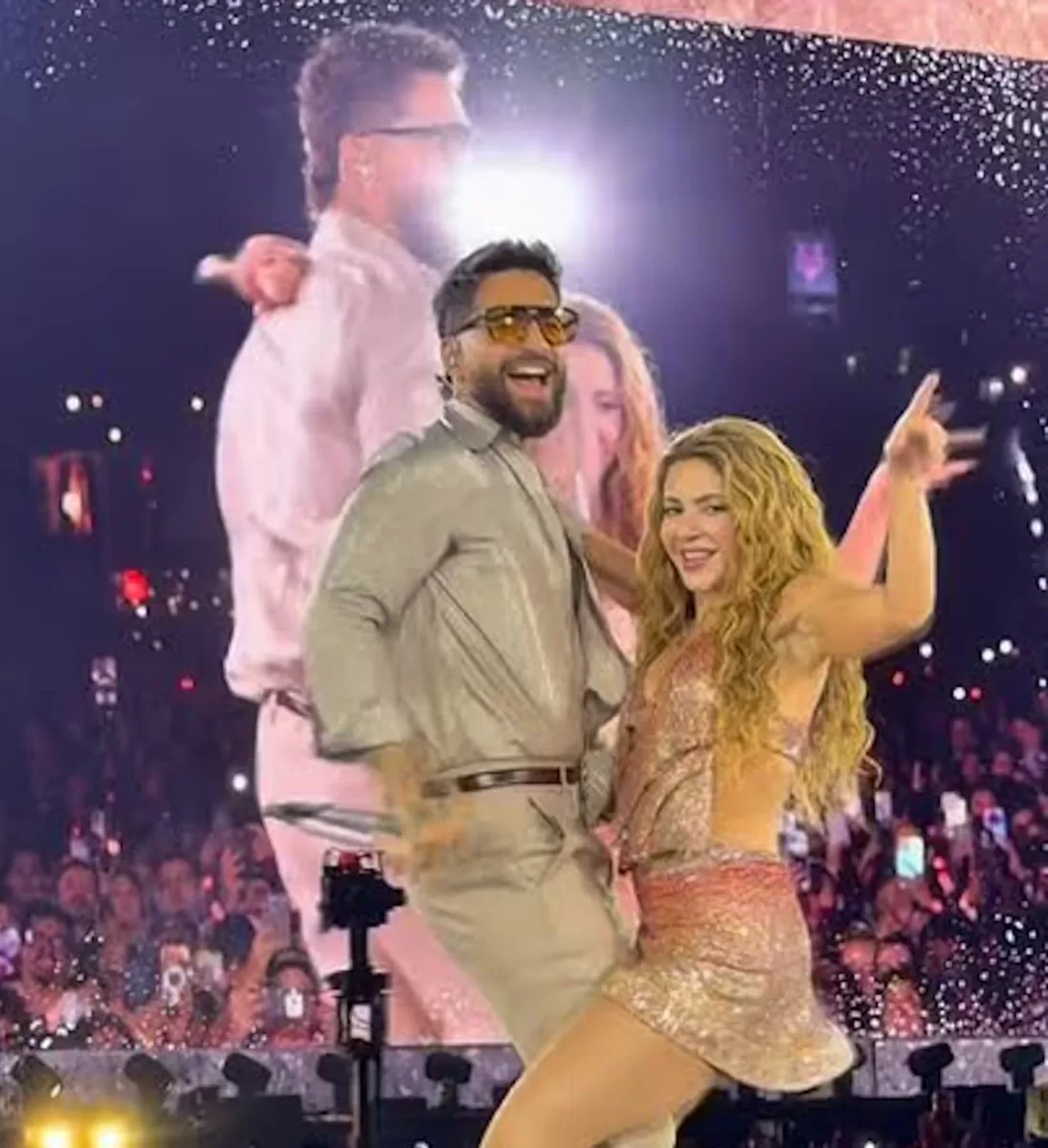 Shakira y Maluma compartieron escenario en Madrid