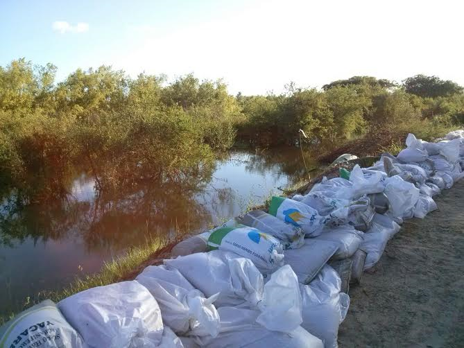 Desde la Municipalidad de Santa Fe desmienten que existan filtraciones en la defensa de Colastiné a la altura del Parque de los Dinosaurios
