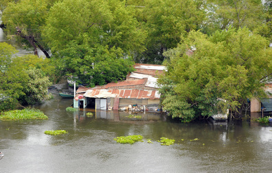 El Río Paraná está a 6,22 m en Santa Fe y el Salado a 6,30 m en Santo Tomé