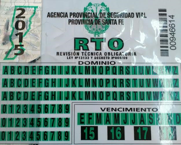 Seguirán siendo válidas las obleas verdes de RTO de 2015