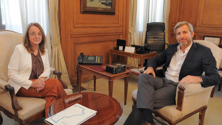 Alicia Kirchner se reunió con Rogelio Frigerio en la Casa Rosada