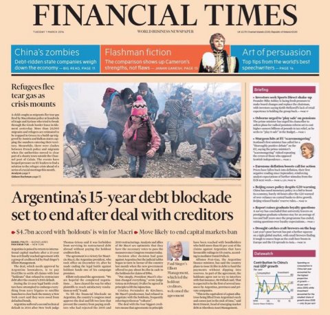 Holdouts: según el Financial Times, el acuerdo es 