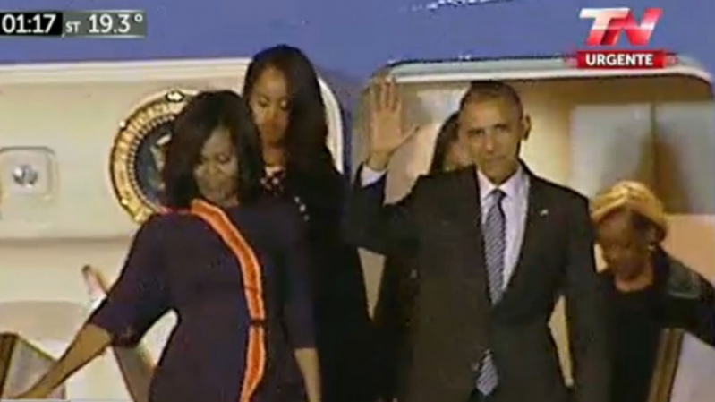 Barack Obama llegó a la Argentina