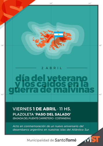 El Municipio conmemorará el Día del Veterano y de los Caídos en la Guerra de Malvinas