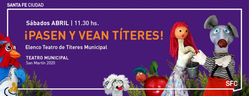 Pasen y vean títeres: una invitación a compartir las mañanas de sábado en el Teatro Municipal