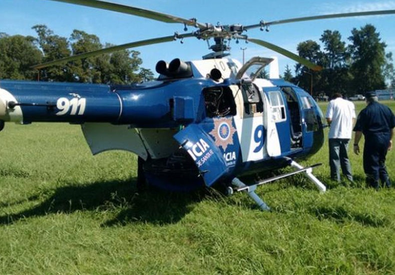 Uno de los helicópteros del Gobierno de Santa Fe tuvo que realizar un aterrizaje de emergencia