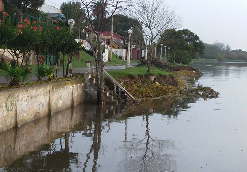 Coronda - Costanera - desmoronamiento