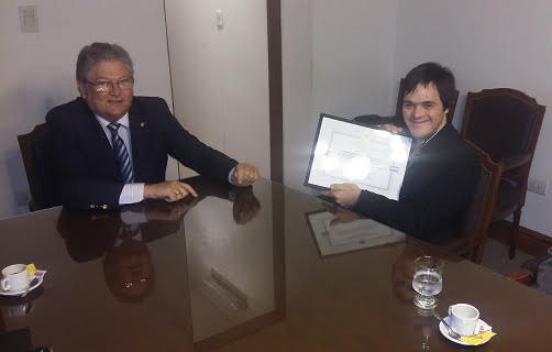 Fascendini recibió al gimnasta Juan I. Alarcón