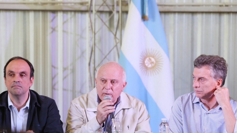 Lifschitz y Macri sobrevolaron zonas inundadas en Santa Fe 