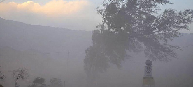 Alerta por fuertes vientos en la Cordillera