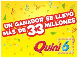 Un ganador se llevó más de 33 millones en el Quini 6