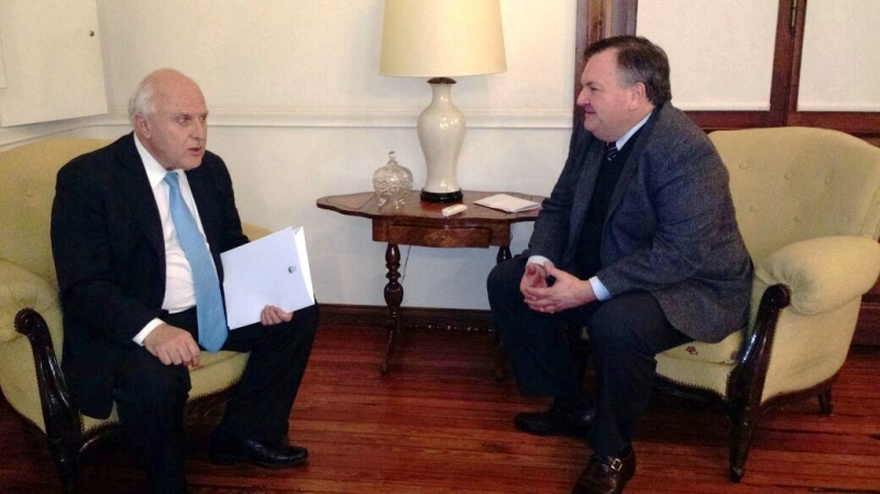 Michlig fue recibido por el Gobernador Lifschitz