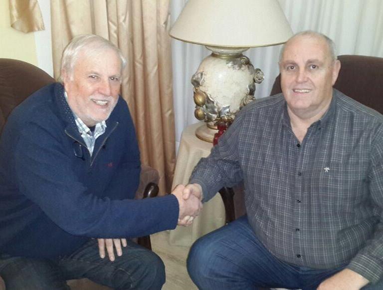 Copa Santa Fe: Luis Spahn recibió a José Vignatti en su domicilio