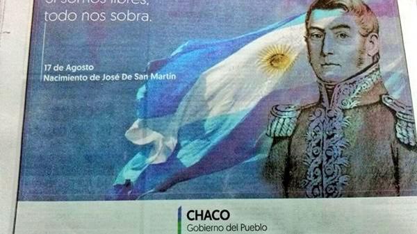 El gobierno de Chaco celebró el nacimiento de San Martín y tuvo que pedir disculpas