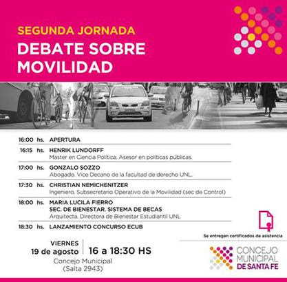 Se realizará la segunda “Jornada de Debate sobre Movilidad”