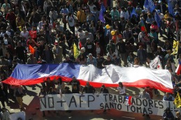 Segunda marcha masiva contra la jubilación y pensión privadas en Chile