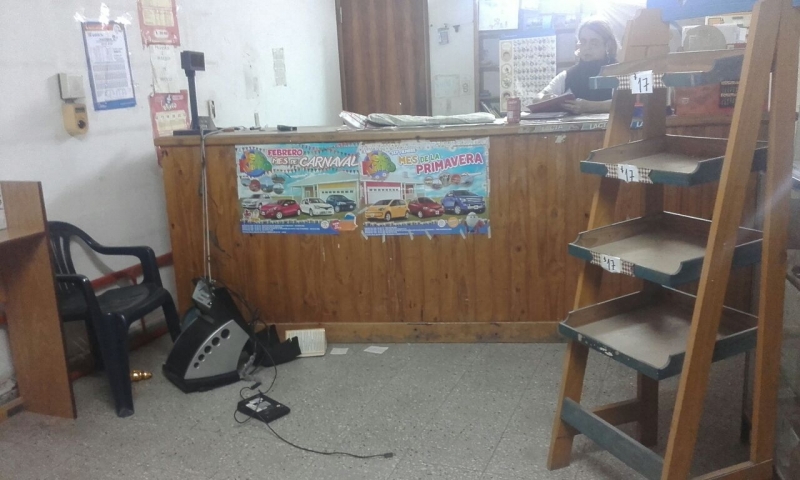 Robo y destrozos en una quiniela 