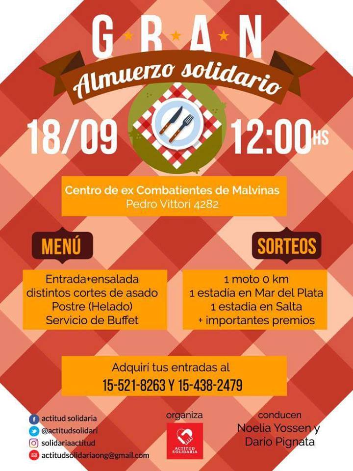 Gran asado solidario para ayudar a personas en situaciones de calle