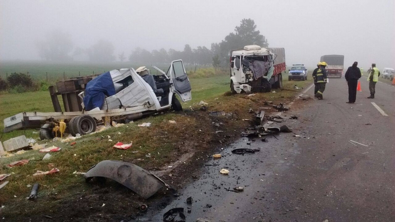 Dos muertos en un choque frontal en la ruta 34