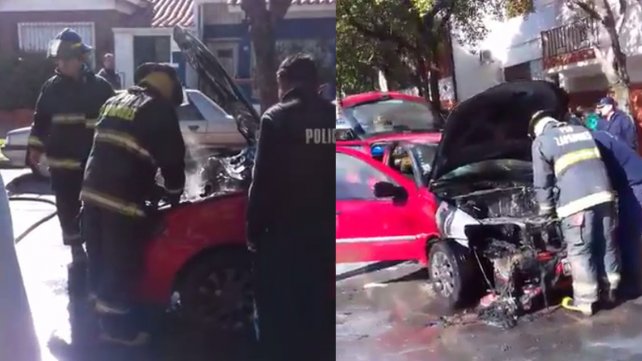 Una mamá y su beba se salvaron de milagro cuando se les incendió el auto