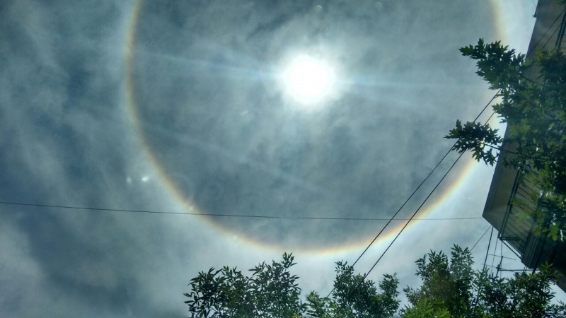Un fenómeno extraño alrededor del sol sorprendió a todos