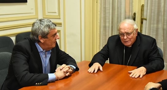 Sergio Romero se reunió con Monseñor José María Arancedo