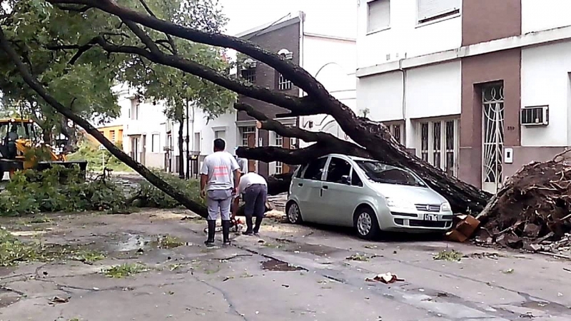 Los vientos llegaron a 110 kilómetros
