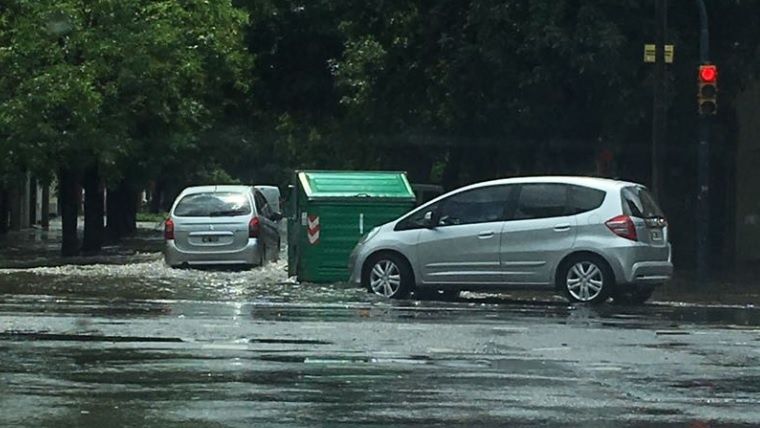 Sectores anegados por las lluvias en Rosario