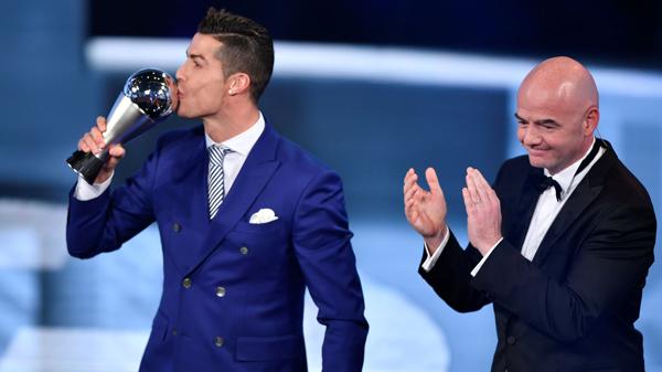 Cristiano Ronaldo ganó el premio The Best al mejor futbolista del año