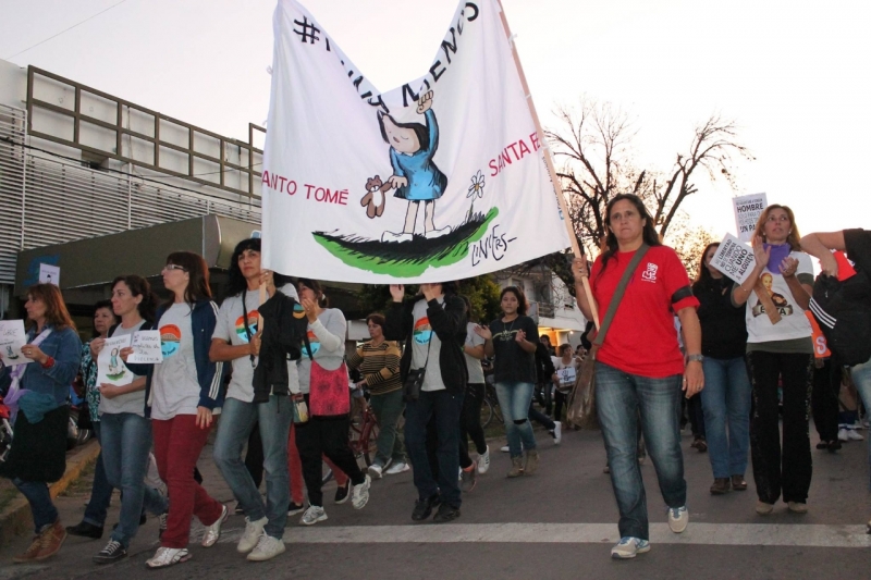 Santo Tomé protege a la mujer que sufrió una salvaje agresión