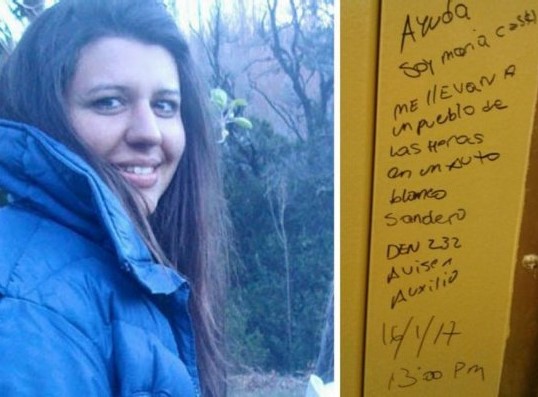 Hallan un supuesto mensaje de María Cash
