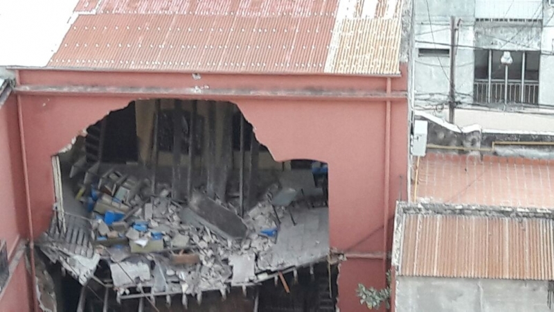 Relevan los daños tras el derrumbe en la Casa del Brigadier