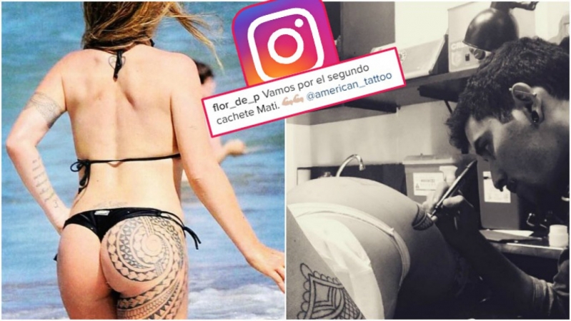 FLORENCIA PEÑA SE TATUÓ EL OTRO CACHETE
