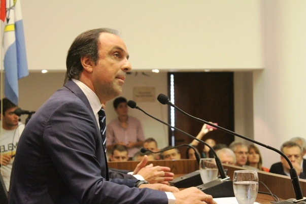 Corral le pidió a Nación fondos para el desagüe J. P López