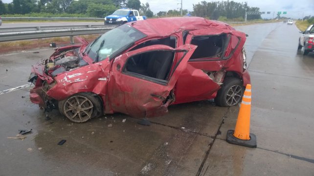 Mujer accidentada por un vuelco en Avenida Circunvalación