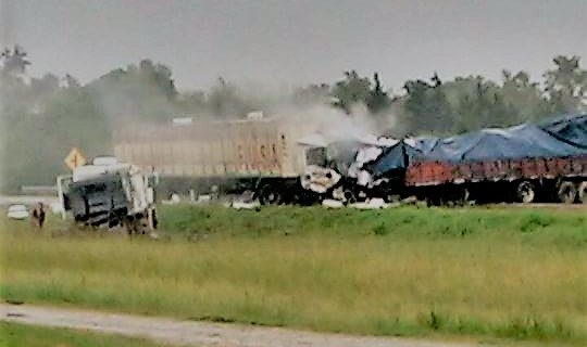 Chocaron dos camiones en la ruta 34: hay un muerto