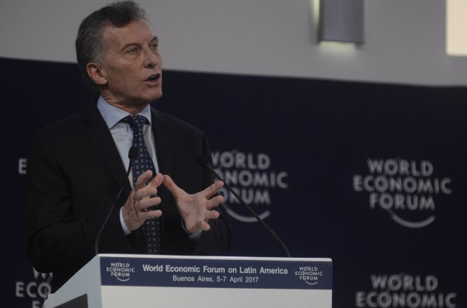En medio del paro, Macri inauguró el Mini Davos
