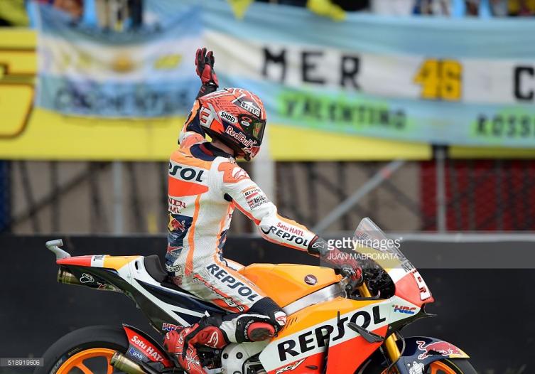 MOTO GP EN TERMAS DE RÍO HONDO: MARC MÁRQUEZ SE QUEDÓ CON LA POLE Y HOY LARGA PRIMERO