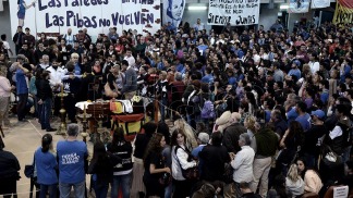 El Indio Solari cantó en el velatorio de Micaela