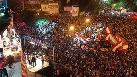 Fiesta tatengue 110 años (Imágenes de hinchas de Unión.)