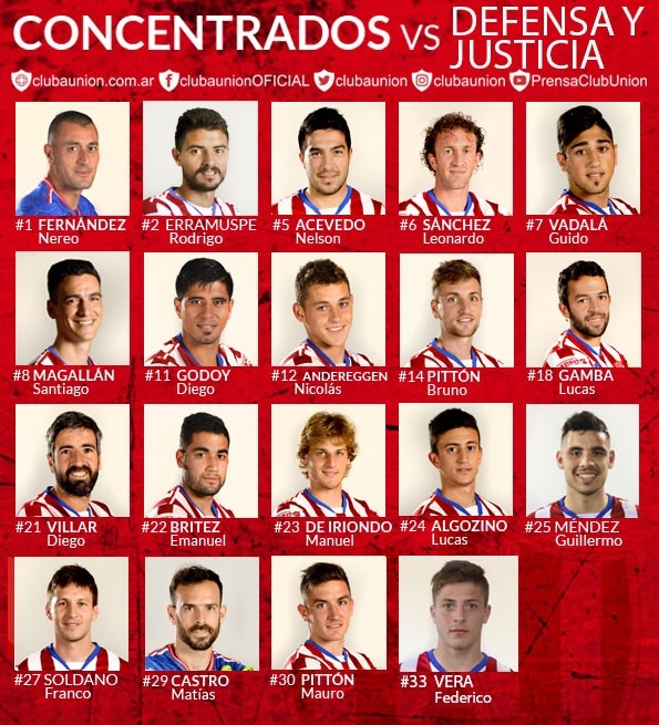 EL ELENCO DE UNIÓN PARA RECIBIR A DEFENSA
