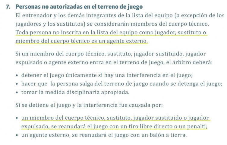 SORPRENDE UN CAMBIO IMPORTANTE EN UNA REGLA DE JUEGO DEL FÚTBOL  