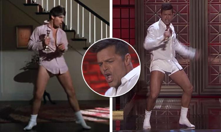 RICKY MARTIN IMITA EN CALZONCILLOS A TOM CRUICE EN 