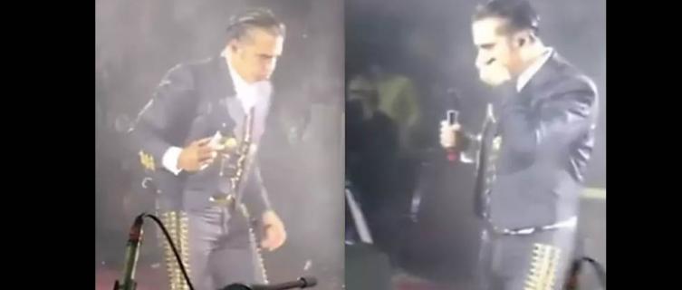 ¿ALEJANDRO FERNÁNDEZ CASI VOMITA EN PLENO CONCIERTO POR ESTAR EBRIO?(video)