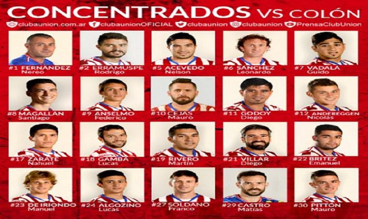 UNIÓN: LISTA DE CONCENTRADOS ANTE COLÓN