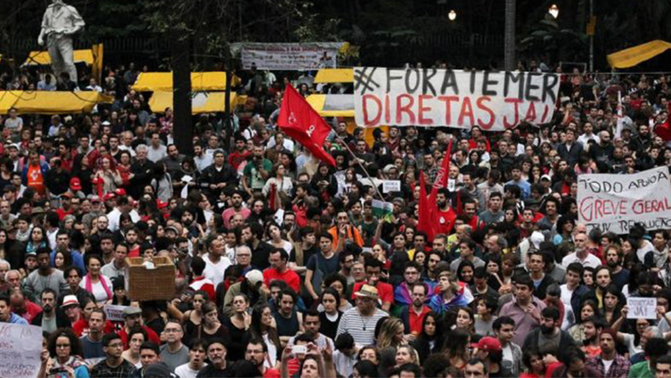 Manifestaciones en Brasil para pedir la renuncia de Temer