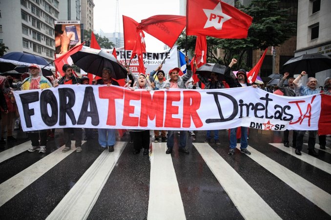 Marchas en Brasil por la renuncia de Michel Temer 