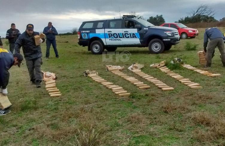 Incautaron 500 kg de marihuana cerca de Villa Urquiza