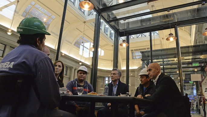 Macri, Vidal y Larreta visitaron las obras de mejoras de la estación Retiro