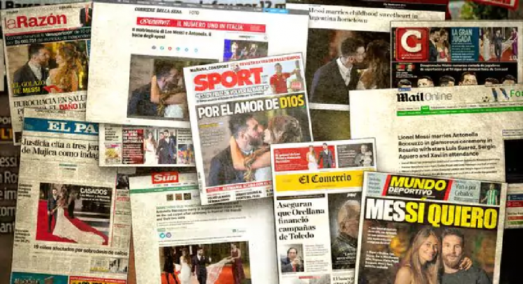 EL CASAMIENTO DE LIO Y ANTONELA EN LAS PRIMERAS PLANAS DEL MUNDO